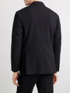 J. Mueser - Seersucker Virgin Wool Suit Jacket - Black