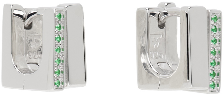 Photo: Tom Wood SSENSE Exclusive Silver Step Huggie Earrings