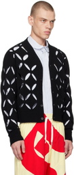 Stefan Cooke Black Slashed Cardigan