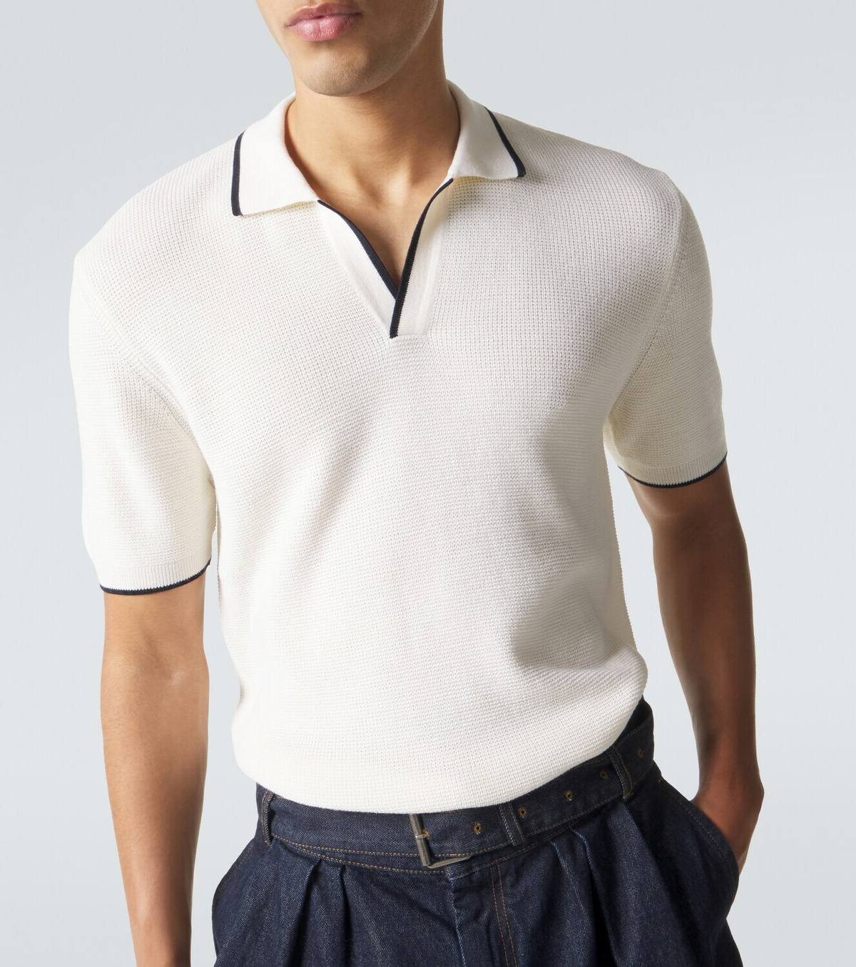 Orlebar Brown Horton wool piqué polo shirt