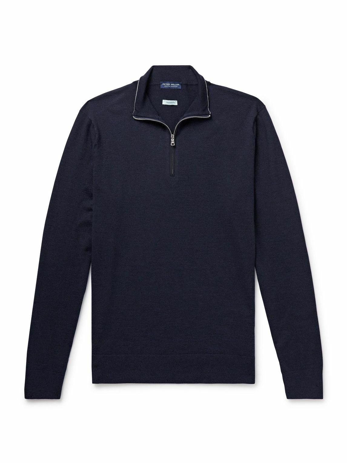 Peter Millar - Excursionist Flex Merino Wool-Blend Half-Zip Sweater - Blue