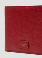 Logo Plaque Bifold Wallet in Red
