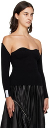 Rokh Black Sweetheart Sweater