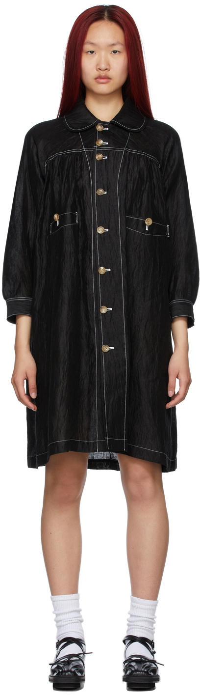 Black Twisted Long Sleeve Hollow Out Cutout Dress Nylon Stretch Dress – TGC  FASHION