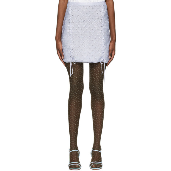 Photo: Gauntlett Cheng SSENSE Exclusive Purple V Miniskirt