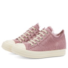 Rick Owens Women's Fur Low Top Shoes Sneakers in Pink/Milk