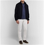 Loro Piana - Colour-Block Silk and Cotton-Blend Polo Shirt - Men - Navy
