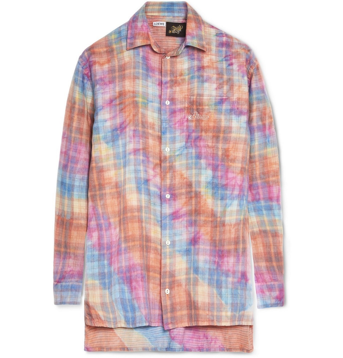 Photo: Loewe - Paula’s Ibiza Tie-Dyed Checked Cotton Overshirt - Multi