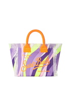 MC2 Saint Barth Colette Multicolor Cotton Canvas Handbag With Wave Print