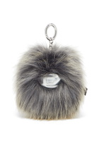 Diesel Furry charm with pendant - Charms and Keyrings - Unisex - Grey