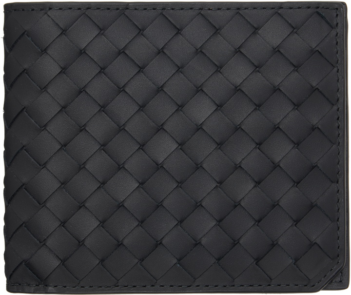 Photo: Bottega Veneta Black Intrecciato Piccolo Bi-Fold Wallet