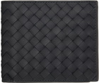 Bottega Veneta Black Intrecciato Piccolo Bi-Fold Wallet