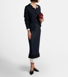 Bottega Veneta Knitted silk midi skirt