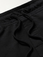 C.P. Company - Straight-Leg Garment-Dyed Cotton-Jersey Drawstring Cargo Shorts - Black