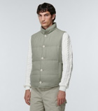 Brunello Cucinelli - Linen, wool and silk down vest