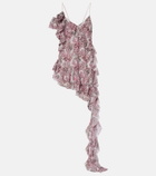 Bananhot Zoe floral ruffled asymmetric minidress