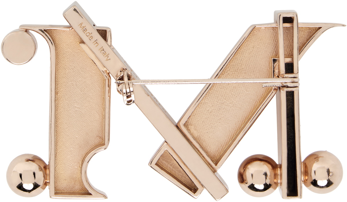 Max Mara Rose Gold Gear M Brooch