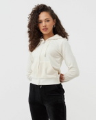 Juicy Couture Classic Velour Robertson Zip Hoodie White Track Jackets/Zippers