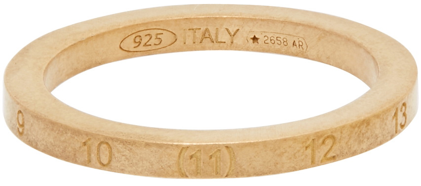 Maison Margiela Gold Slim Numbers Ring Maison Margiela