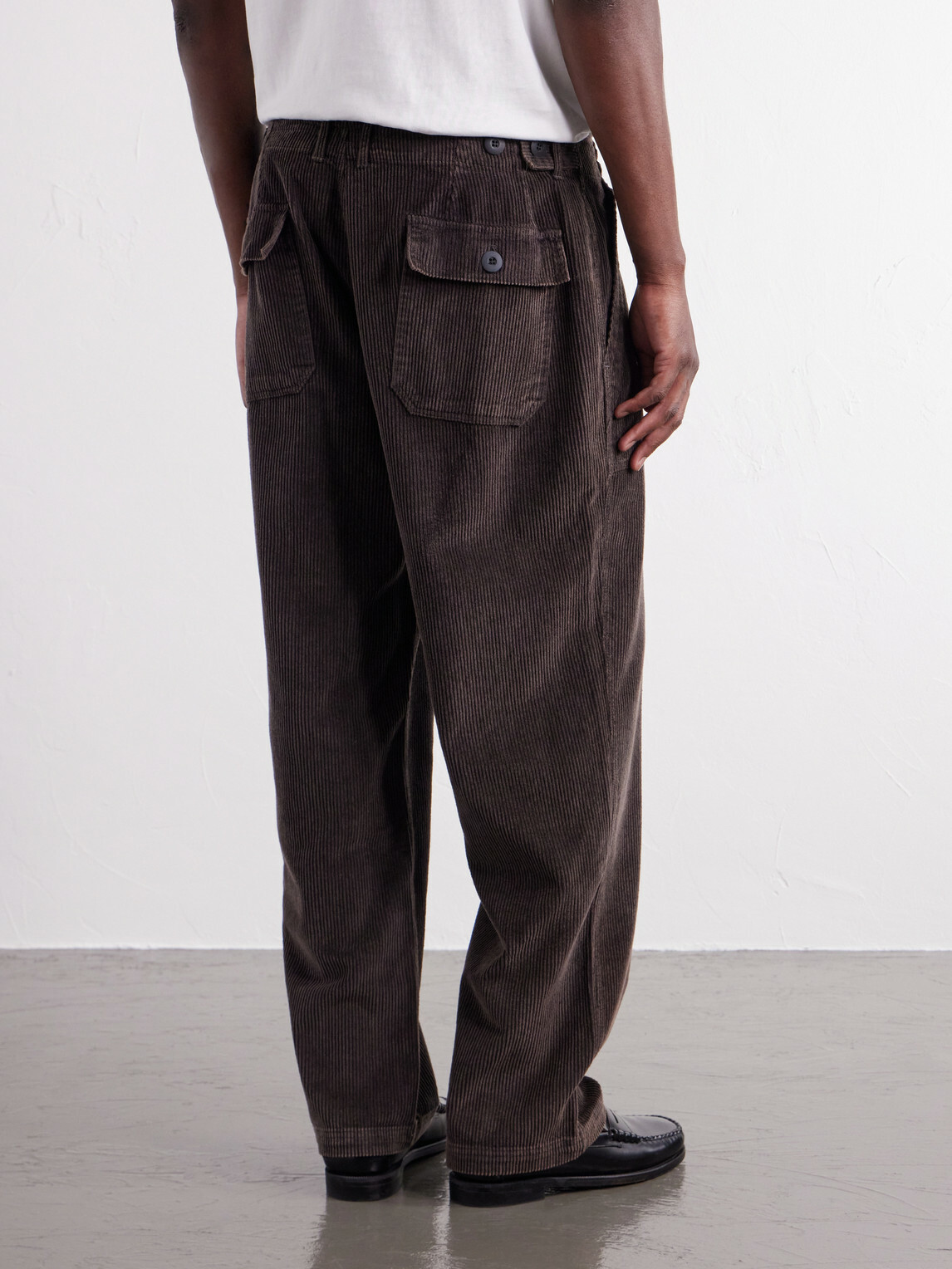 FrizmWORKS - Straight-Leg Cotton-Corduroy Trousers - Brown