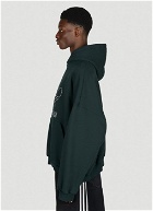 adidas x Balenciaga - Embroidered Logo Hooded Sweatshirt in Dark Green