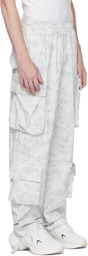 Givenchy White & Gray Printed Cargo Pants