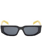 Prada Eyewear Men's PR 09ZS Sunglasses in Black/Yellow Marble