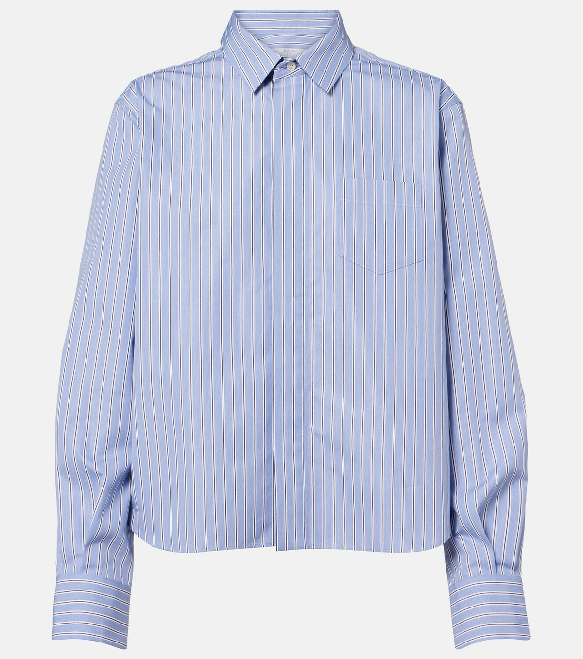 Sacai Striped cotton-blend poplin shirt