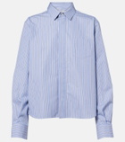 Sacai Striped cotton-blend poplin shirt