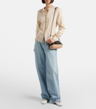 Bottega Veneta Concert Mini raffia crossbody bag