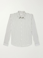 SAINT LAURENT - Striped Cotton Shirt - Black