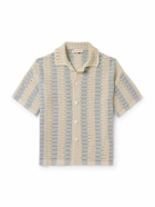 Orlebar Brown - Thomas Striped Crocheted Cotton Shirt - Neutrals