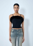 Balenciaga Faux Fur Strap Top