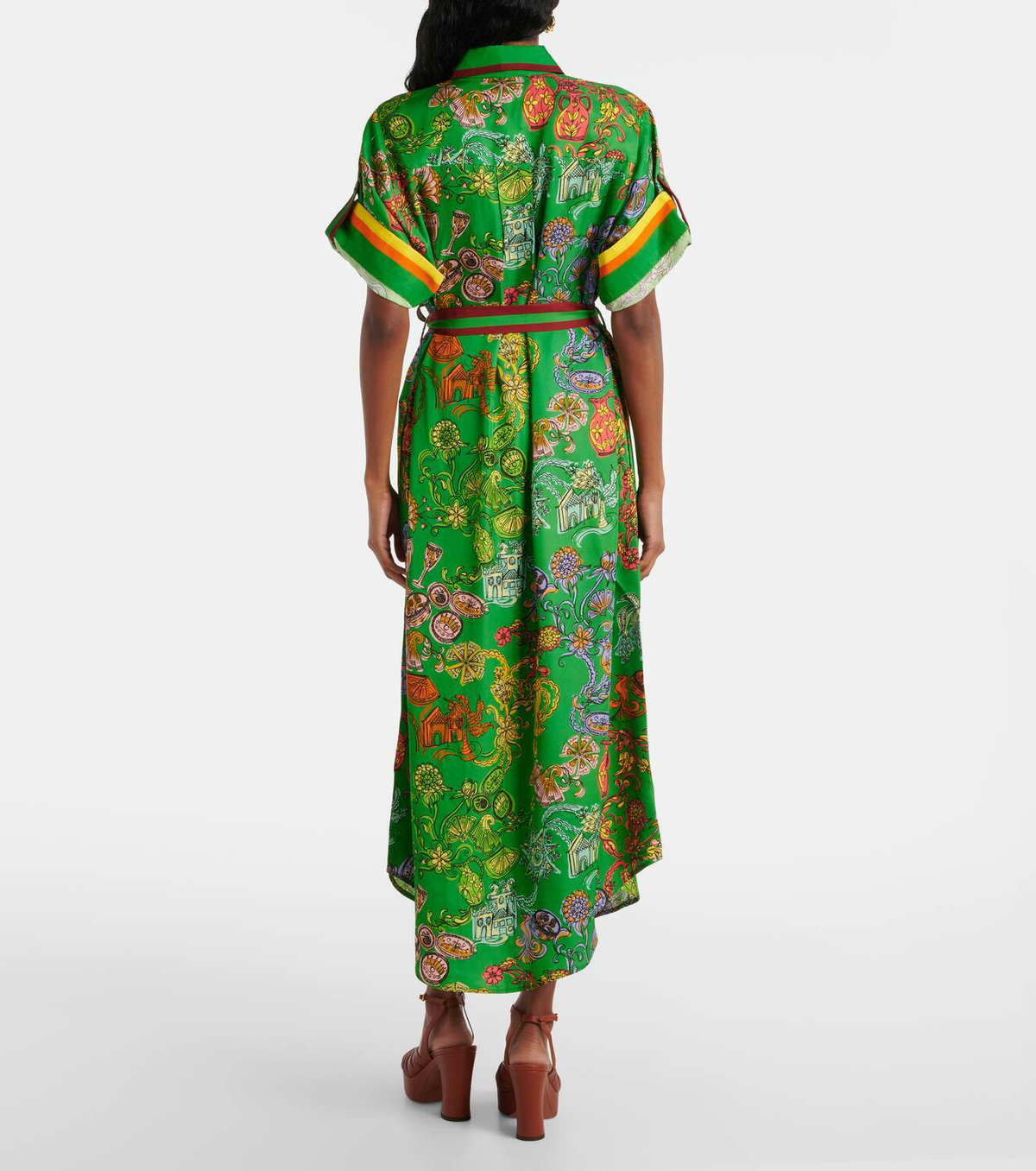 alemais fiesta shirt dress Almais Fiesta printed belted shirtdress ALMAIS