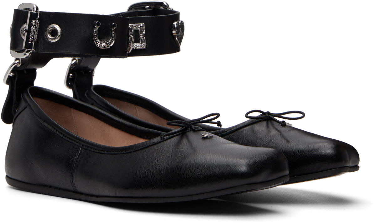 Vivienne Westwood Black Tanned Bardot Ballerina Flats