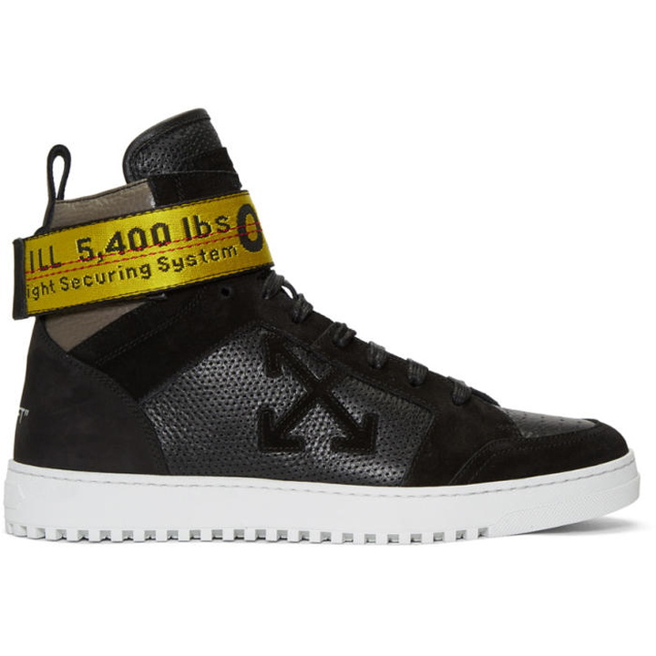 Photo: Off-White Black Belt High-Top Sneakers