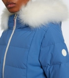 Yves Salomon Belted shearling-trimmed ski jacket