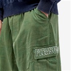 Pleasures Men's Visitor Wide Fit Cargo Pants in Green