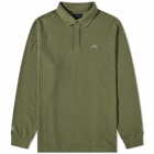 Converse Men's x A-Cold-Wall Long Sleeve Polo Shirt in Dark Green Pine