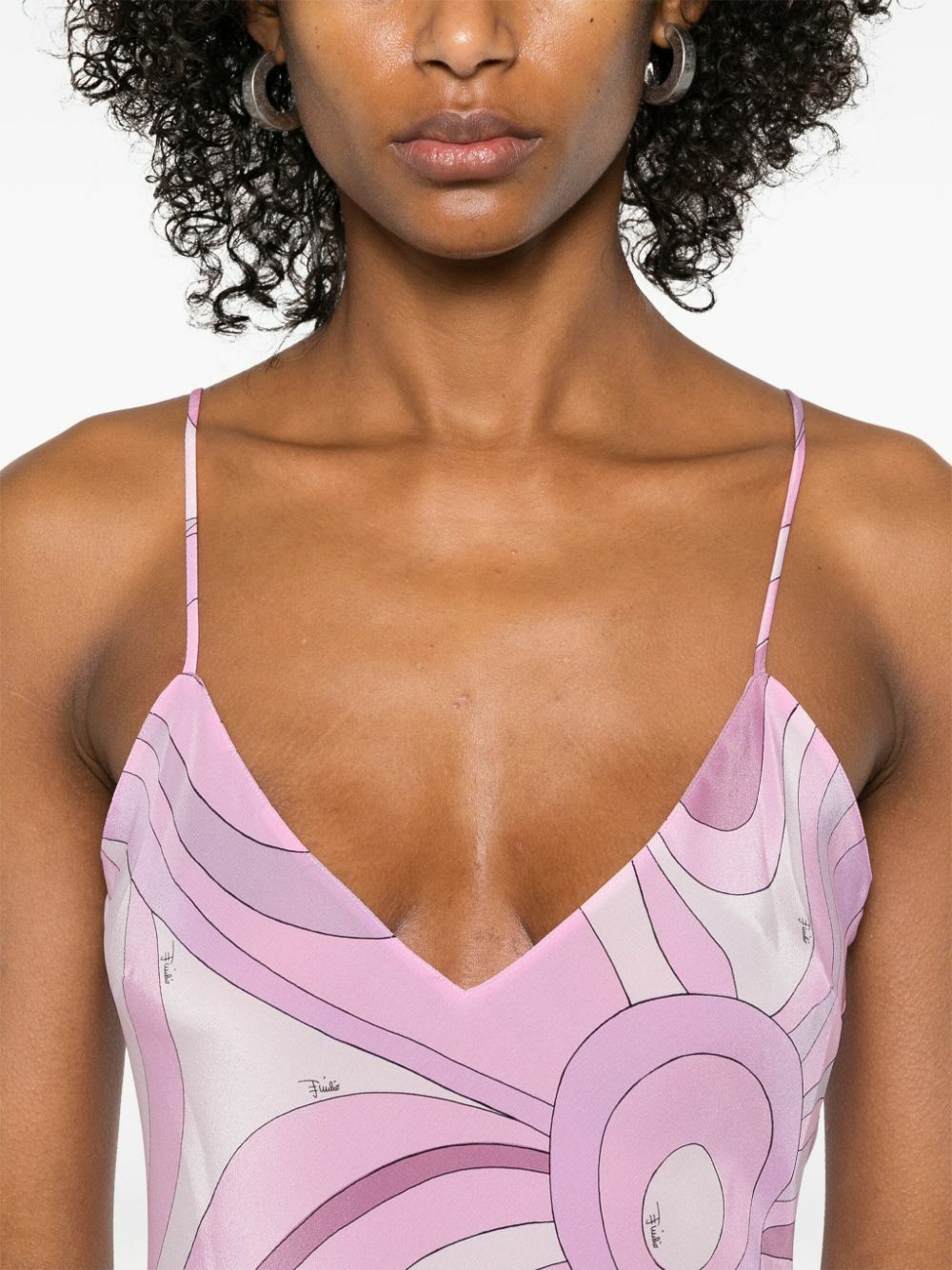 PUCCI Pink Iride-Print Dress Emilio Pucci