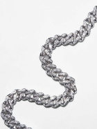 SHAY 18K White Gold Medium Flat Link Diamond Bracelet