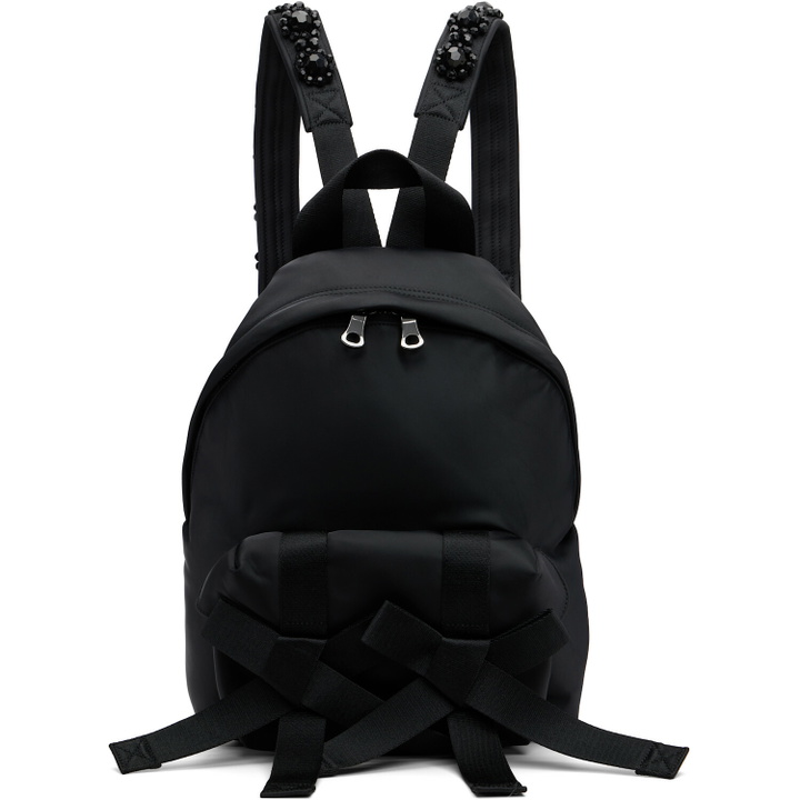 Photo: Simone Rocha Black Beaded Utility Bow Backpack