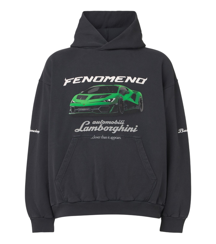Photo: Balenciaga x Lamborghini printed cotton jersey hoodie