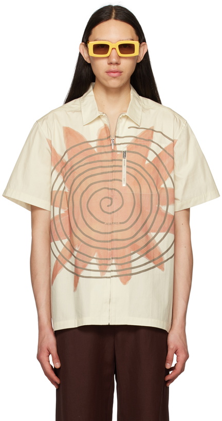 Photo: Jacquemus Beige Le Raphia 'La Chemise Banho' Shirt