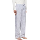 Tekla Blue & White Poplin Pyjama Pants