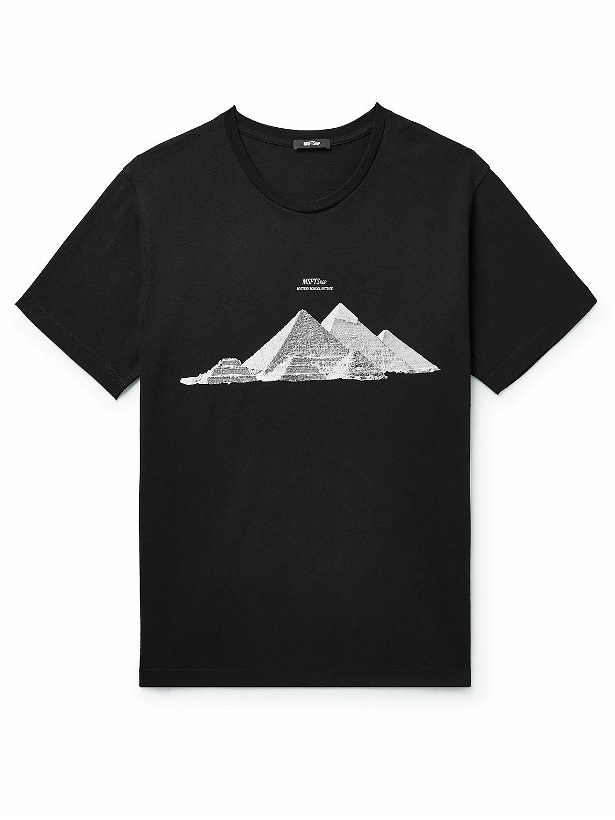 Photo: MSFTSrep - Printed Cotton-Jersey T-Shirt - Black