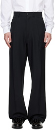 Random Identities Black Creased Trousers
