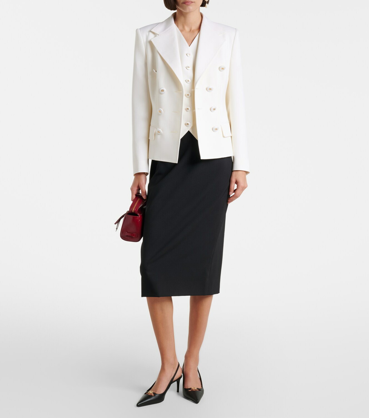 Dolce&Gabbana Wool and silk-blend vest