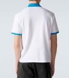 Versace Printed cotton piqué polo shirt