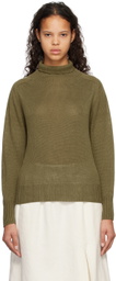 Margaret Howell Khaki Lightweight Turtleneck